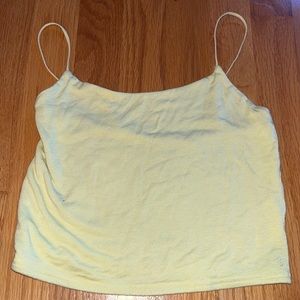 Pacsun Basics Easy Cropped Cami Top in Yellow